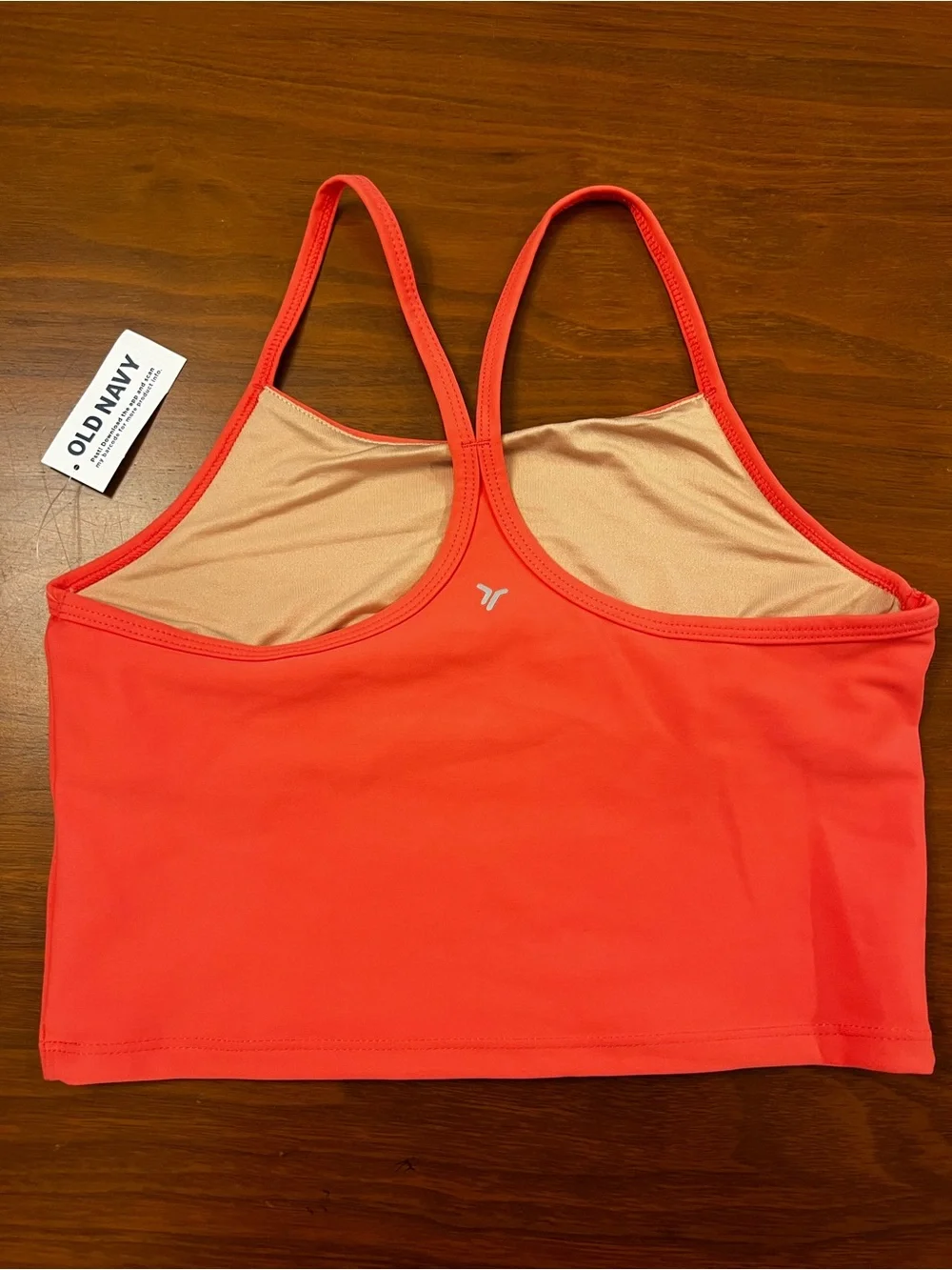 NWT Girls Old Navy Active PowerSoft Sports Bra Orange Coral Size L (10-12)
